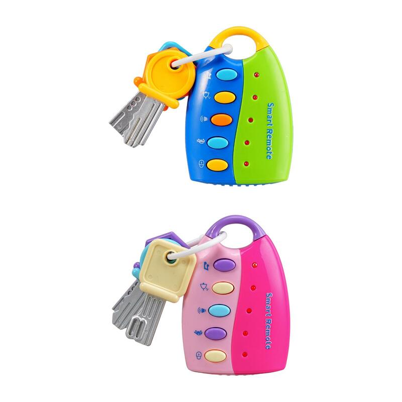 Mainan kunci mobil untuk bayi, mainan kunci mobil dengan suara dan lampu untuk anak dan balita