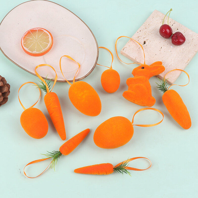 Mini colgante de zanahoria de espuma de felpa Artificial, adornos Diy para fiesta de Pascua, planta de simulación para el hogar, suministros de decoración