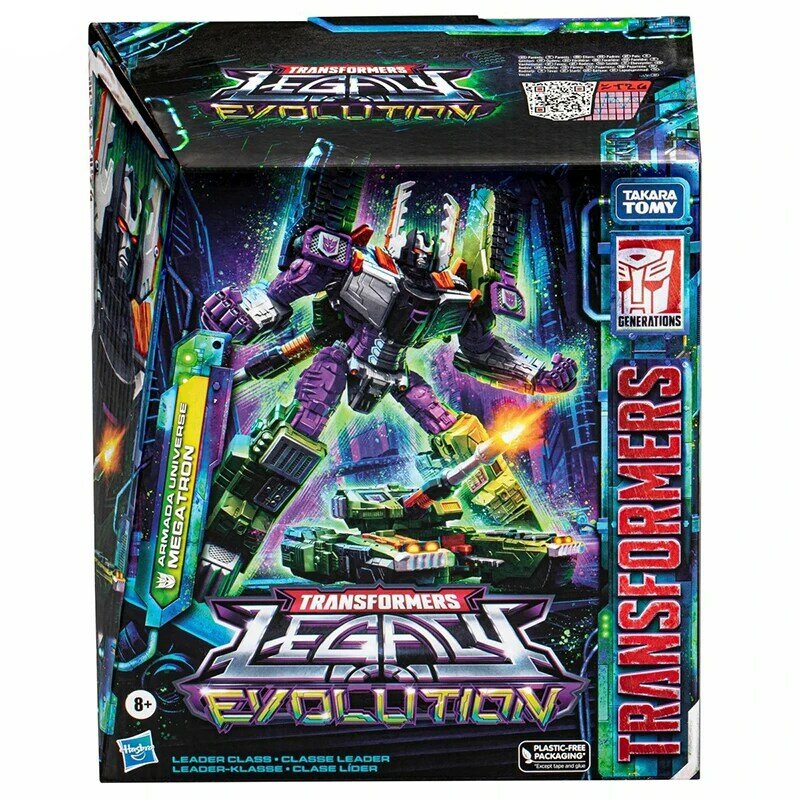 Hasbro-figura de acción Original de Transformers Legacy Evolution Leader Megatron, modelo coleccionable, juguete de regalo, 18cm, en Stock