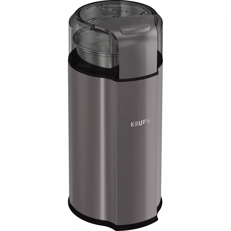 KRUPS Silent Electric Coffee and Spice Blade Grinder, Grey, GX332B50