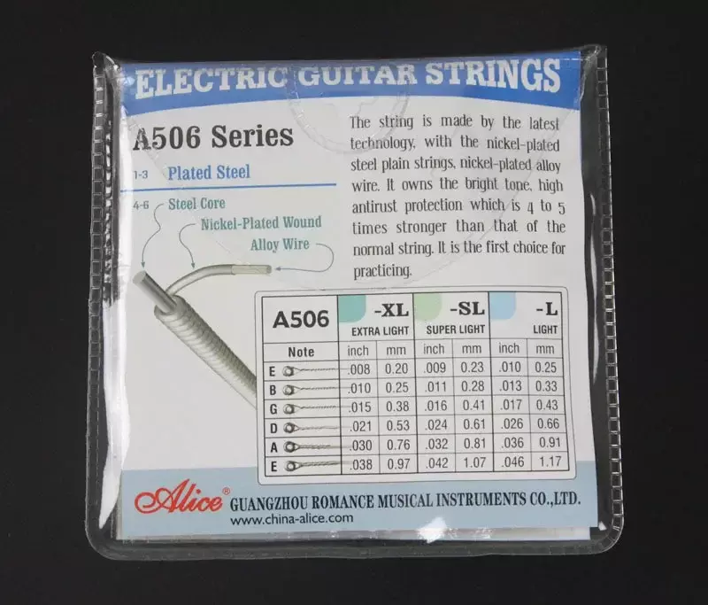 10 шт./упаковка, Струны для электрогитары Alice A506