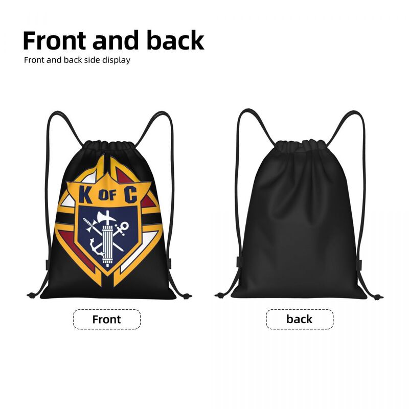 Knights Of Columbus Multi-function Portable Drawstring Bags Sports Bag Book Bag For Travelling
