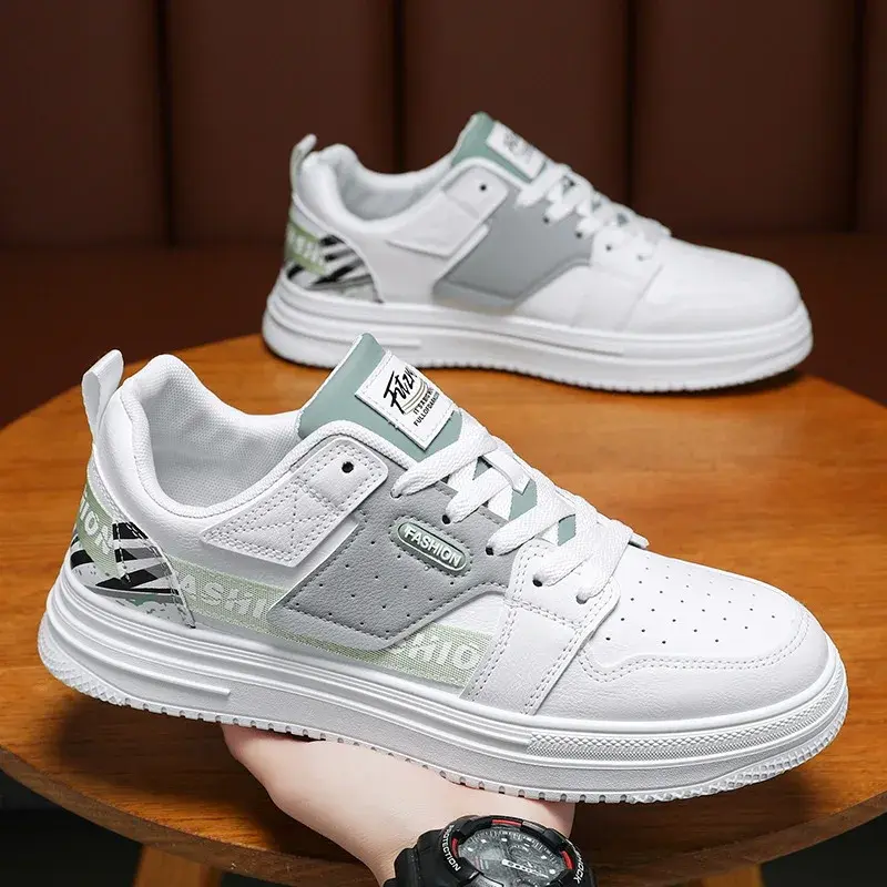 2024 Nieuwe Lente Schoenen Voor Mannen Ademende Witte Sneakers Voor Mannen Mode Trendy Heren Schoenen Skate Schoenen Outdoor Casual Sneakers Man