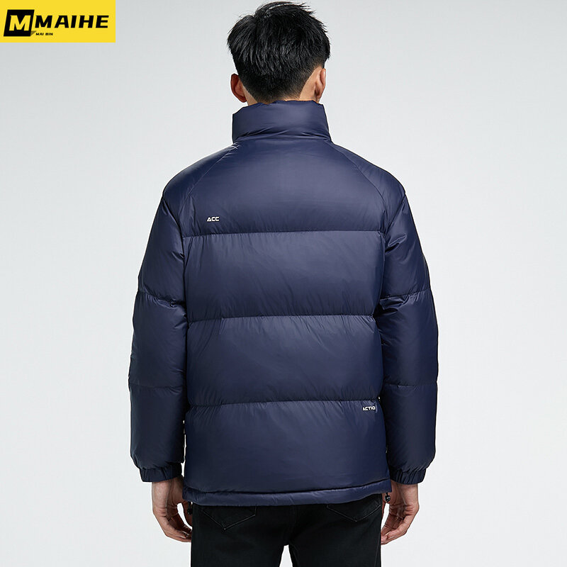 Chaqueta de plumón de pato para hombre, abrigo corto ultraligero de marca coreana, alta calidad, 2023, invierno, 90%