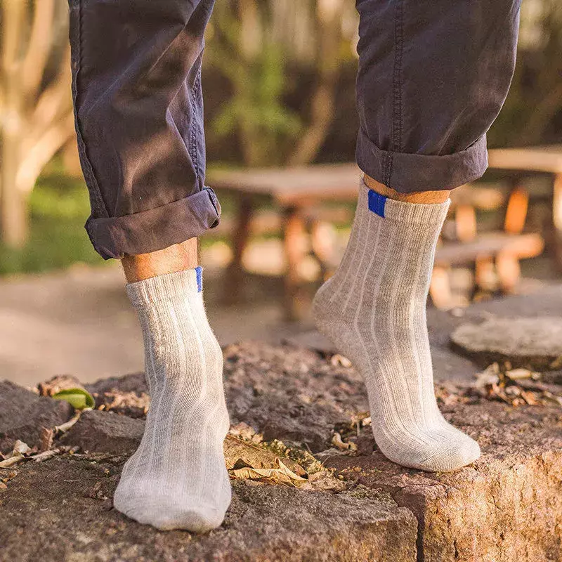 Frühling Sommer Harajuku Mann Farbe Block Socken Business Casual Sports ocken Set Baumwolle atmungsaktive Socken