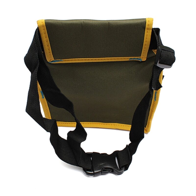Bolsa cintura para ferramentas lona ajustável, bolsa armazenamento com vários bolsos para chave fenda, dropshipping