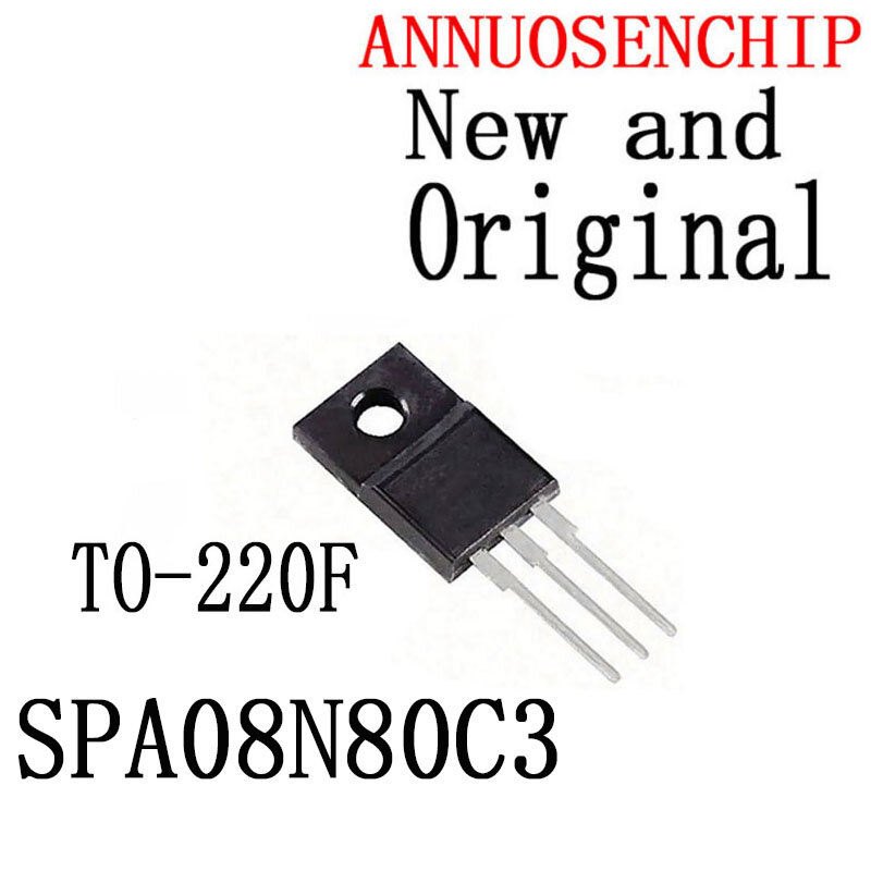 5PCS New and Original TO-220F 08N80C3 TO220F SPA08N80 8N80 SPA08N80C3
