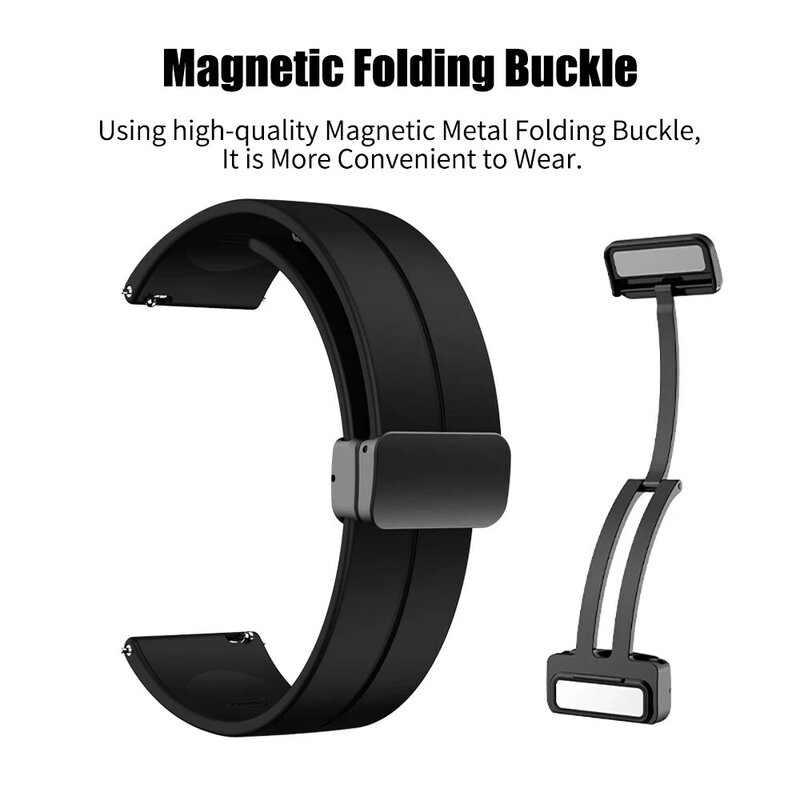 UIENIE 20/22MM cinturino da polso magnetico per Huawei Watch GT 2/3 46MM 42MM Amazfit GTR 2 2e 3 Pro 47MM cinturino sportivo in Silicone