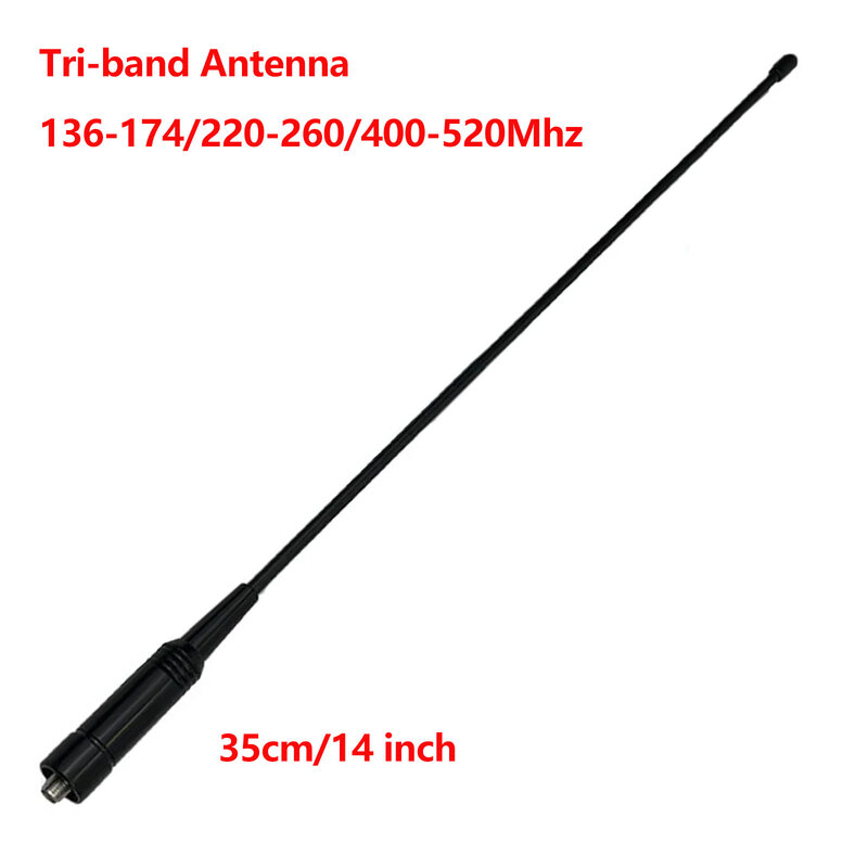 Antena flexible de tres bandas 144/220/430Mhz o banda Dual 137-173Mhz/350-390Mhz o 400-480Mhz/245-Mhz para Rt-490, Rt-470, Rt-890