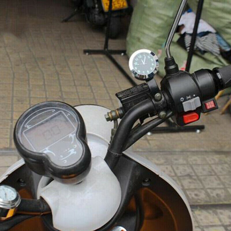 Reloj para manillar de motocicleta, universal, resistente al agua, atv, yamaha, kawasaki, 6mm