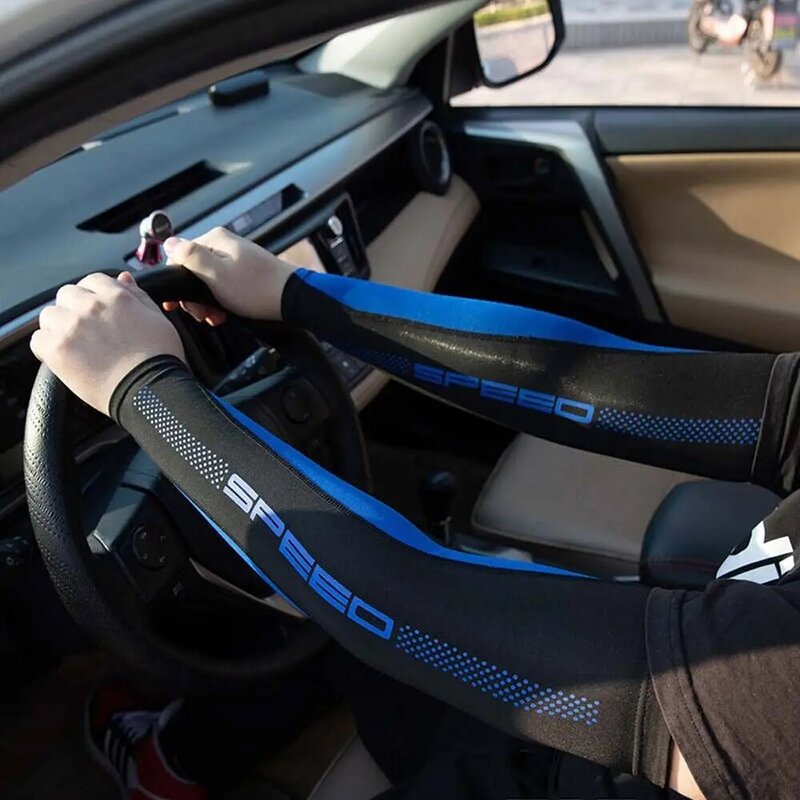 Unisex Ice Silk Arm Sleeves para homens e mulheres, proteção UV, esportes, refrigeração, corrida, ciclismo, ao ar livre