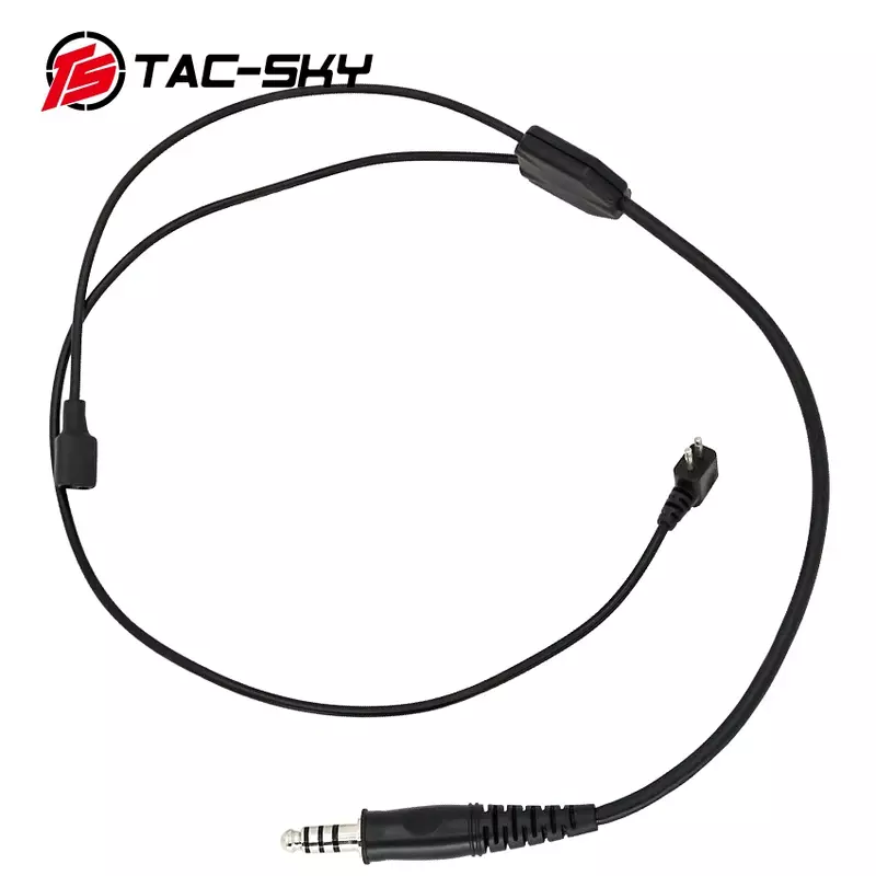 TS TAC-SKY U94Ptt Y micrófono, auriculares compatibles con PELTO COMTAC, Kit de Cable Y