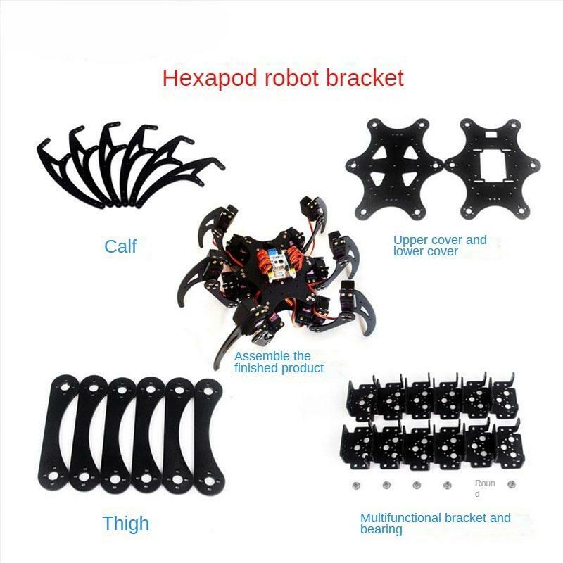 Estrutura metálica Suporte de Aranha para Robô Arduino, 6 Pernas Hexapod Robótico, Kit DIY, Peças Programáveis, 18 DOF