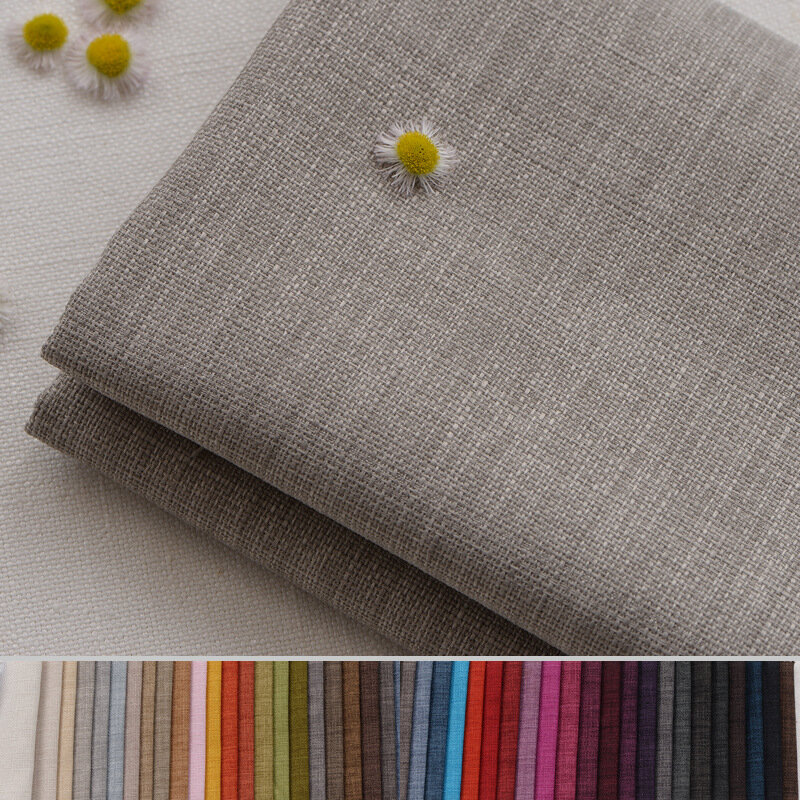 Funda gruesa de lino y algodón para sofá, bolsa dura de lino de imitación de bambú, 1 metro, 30 colores