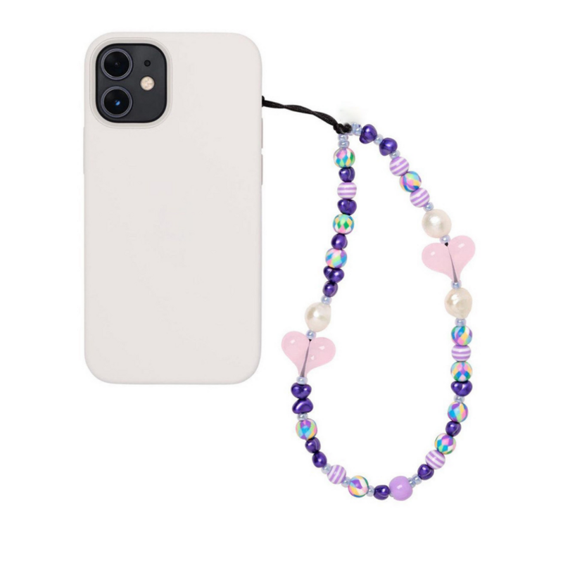 Kpop Phone Charm Beads Straps Wholesale Price Heart Mobile Chain Telephone Jewelry Cell Phone Accessories Anti-lost Lanyard