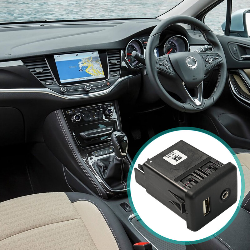 สำหรับรถยนต์ Opel Vauxhall เครื่องราชอิสริยาภรณ์ MK7 Astra K GMC Chevrolet Buick โมดูลชาร์จ USB & AUX สวิตช์ขั้วต่อหลอดไฟ LED 13599456