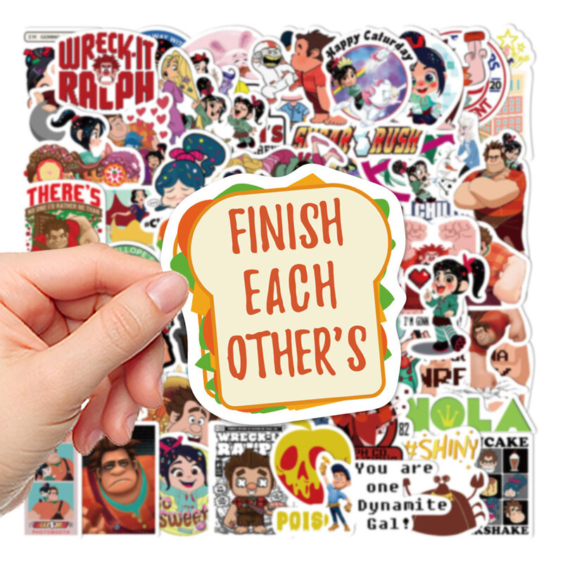 10/30/50 Stuks Disney Cartoon Ralph Breekt De Internet Stickers Anime Graffiti Stickers Diy Plakboek Laptop Telefoon Kids Sticker Speelgoed