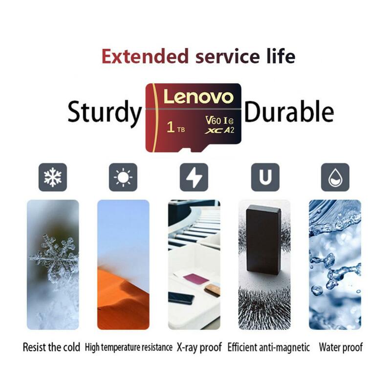 Cartão de Memória de Alta Velocidade Lenovo, 2TB, 1TB, 128GB, 256GB, 512GB, Flash SD, 1TB, Cartão Micro TF Classe 10 para Telemóveis, Tablets, Câmara