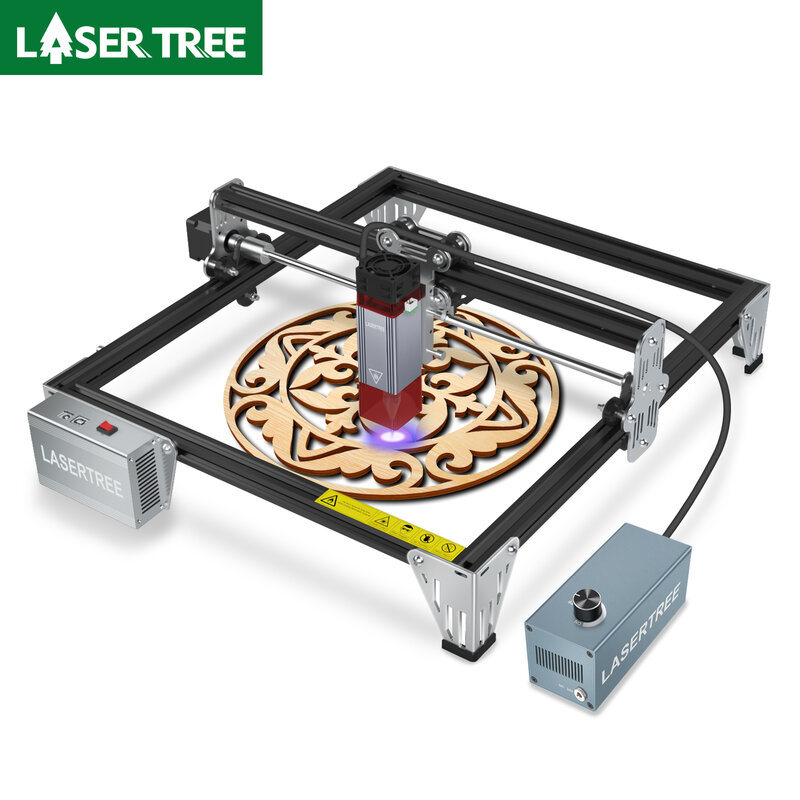 K1 pohon LASER mesin ukir Laser Mini dengan 10W kepala Laser pengukir pemotong pertukangan kayu TTL cahaya biru modul Laser