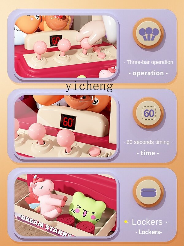 YY Prize garra de juguete para niños, Mini Clip pequeño para el hogar, muñeca Gashapon, máquina