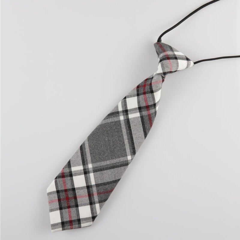 Kid Plaid Tie for School Uniform Graduation Boy Neckties For Kid Pre-tied Ties For Boys Pre-tied Neckties Uniform Tie