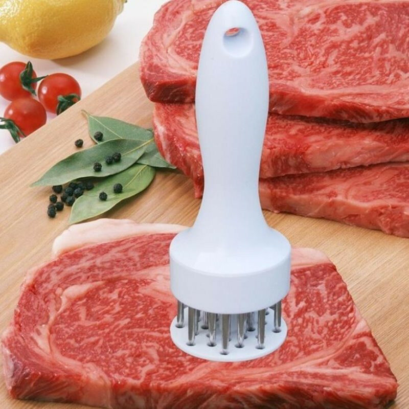 16 Needle Steak Tenderizer Stainless Steel Tendon Breaking Needle Outdoor Pork Chops Loosener Meat Hammer Kitchen Tools