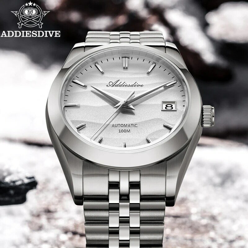 Adpeso AD2059 jam tangan mekanis otomatis pria, arloji baru tekstur gurun 10Bar Diver Reloj Hombre santai NH35A