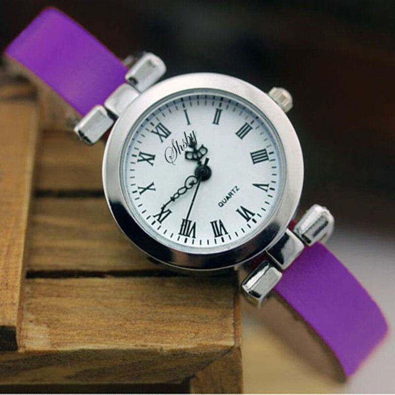 Shsby Nieuwe Mode Hot-Selling Echt Lederen Vrouwelijke Zilveren Horloge Roma Vintage Horloge Vrouwen Jurk Horloges