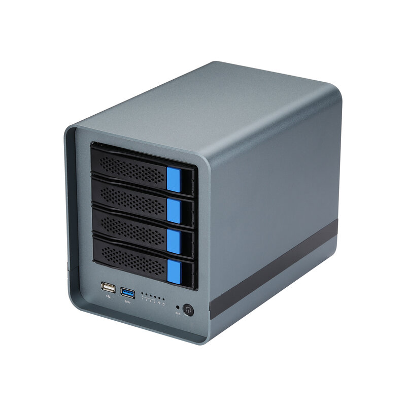 QOTOM-procesador NAS Q30921DS, ventilador 5405U, 4x2,5 Gigabit LAN, compatible con 4x3,5 pulgadas HDD + 2 x M.2 para SSD