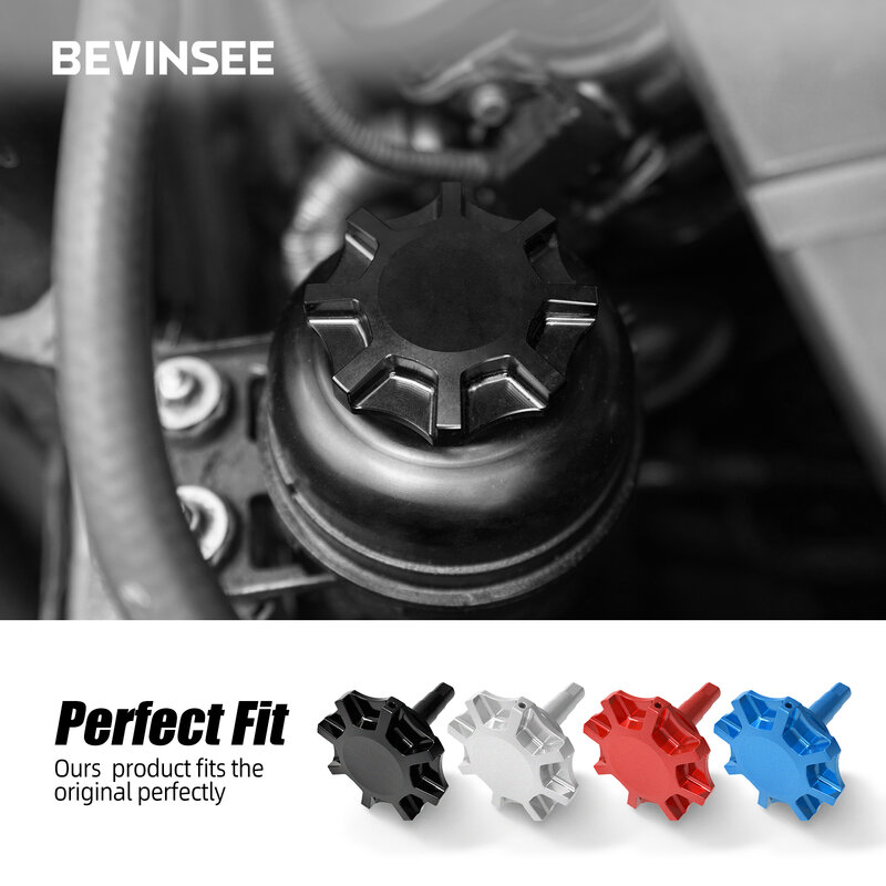 BEVINN2-Bouchon de réservoir de direction assistée en aluminium, bouchon précieux de carburant, BMW E36, E46, E90, E39, Z4, E82, N54, N52, N55, M54, M52