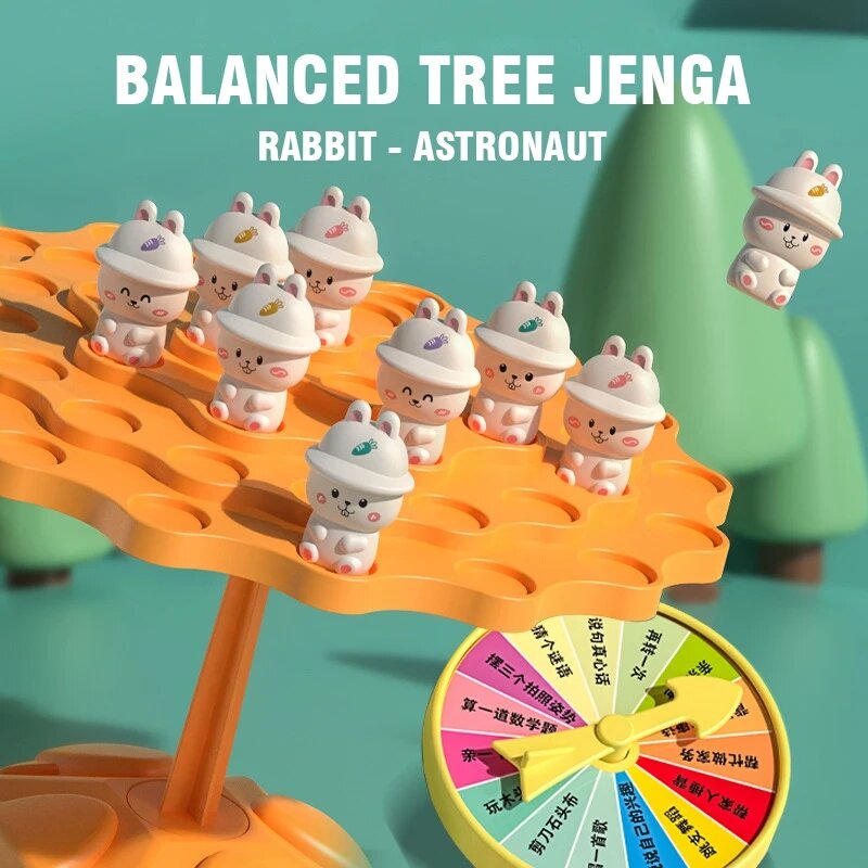 Spaceman Balance Tree Toy para Crianças, Educacional Montessori Matemática Brinquedos, Equilibrar Board, Parent-Child Interaction Table Games