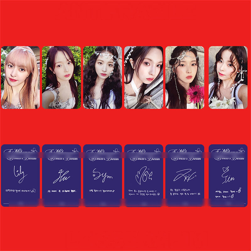 بطاقات التصوير من Kpop NMIXX's Dream ، ألبوم منتصف الصيف ، بطاقة بريدية مطبوعة على الوجهين ، haewin ، JIWOO ، 6 قطعة