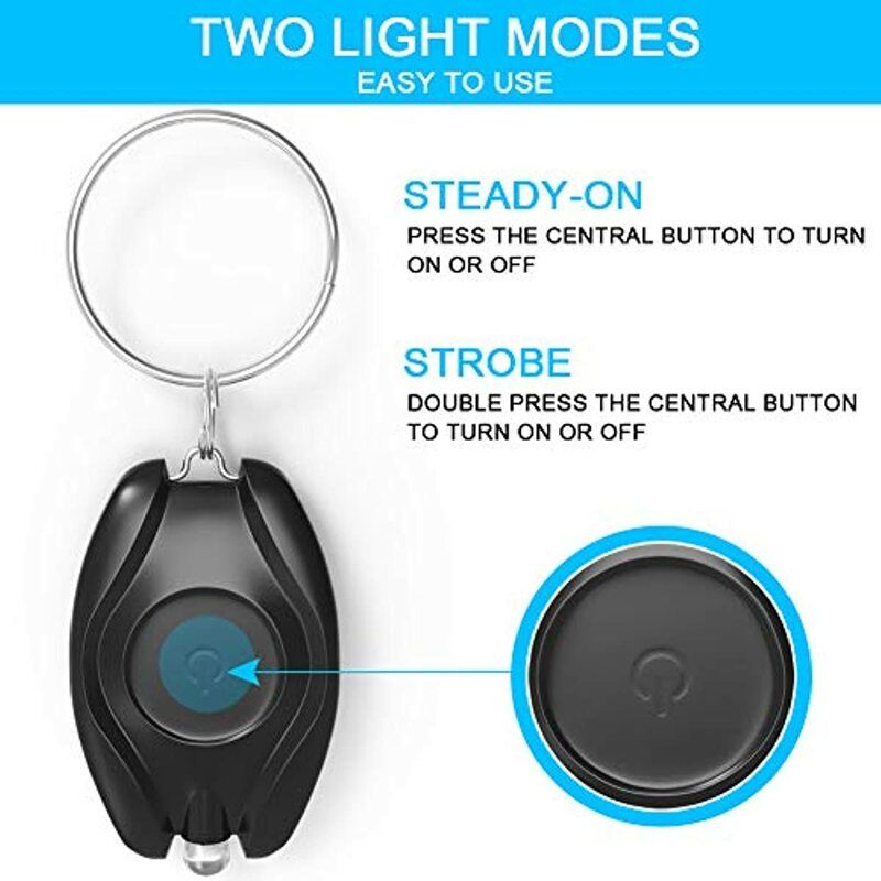 Senter Mini LED gantungan kunci lampu darurat portabel senter saku tahan air senter LED Mini lampu darurat