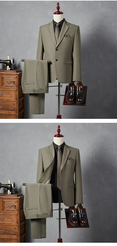319 Formal three-piece suit groomsmen groom wedding dress hairstylist suit