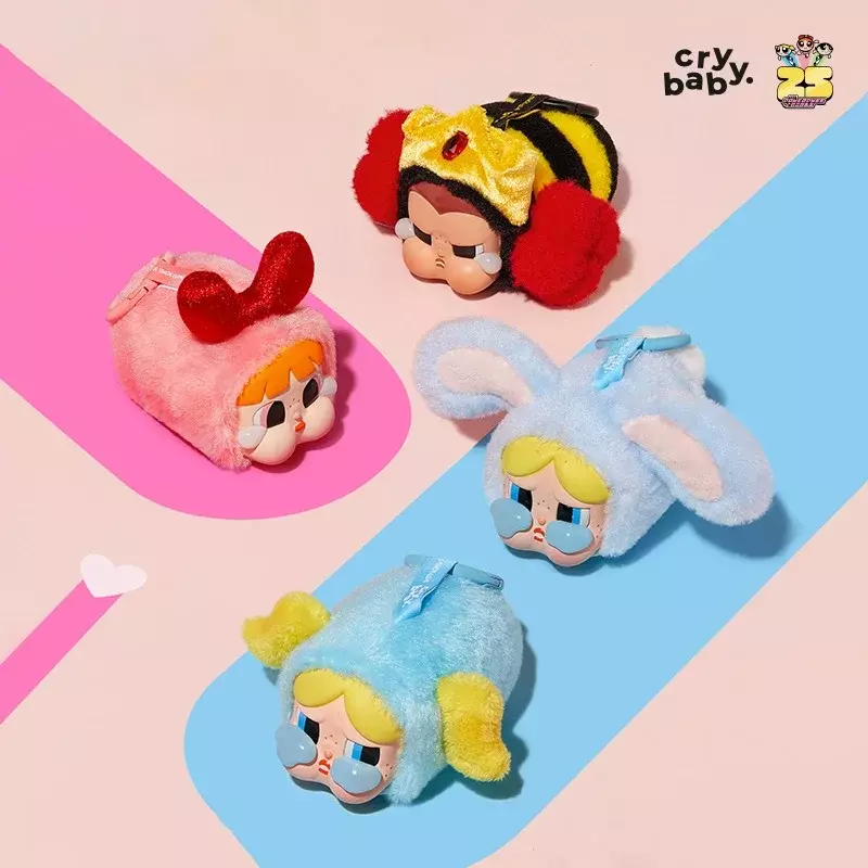 Crybaby Powerpuff Girls Series Vinyl Face Plush Blind Box Toy Cute Pendant Suprise Guess Bag Mystery Box Figure Dolls Kids Gift