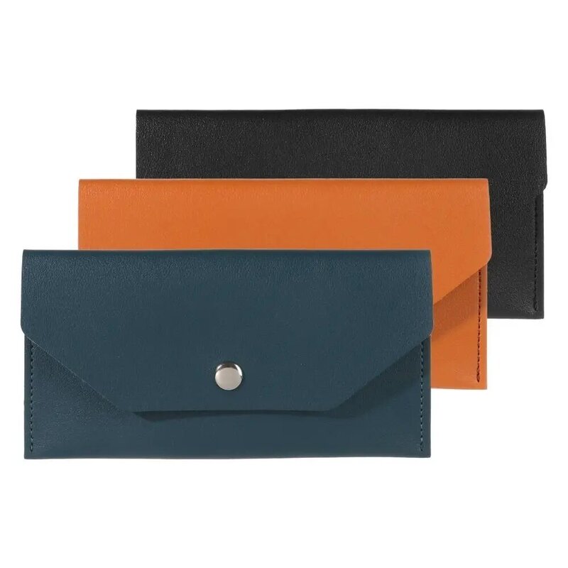 PU Leather Envelope Wallet Classic Gift Autton Cash Wallet Ferrule Women