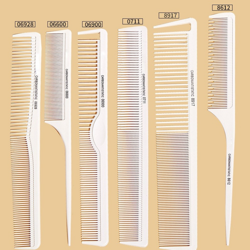Peine de carbono para peluquería profesional, peine de corte de pelo antiestático, herramientas de peinado de peluquero