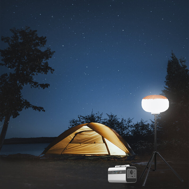 Outdoor Tripod Inflatable Balloon Emergency Lamp Work Light 600W