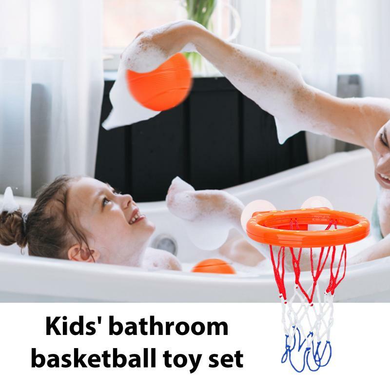 Juego de pelotas y aro de baloncesto para baño, juguetes de piscina para niños pequeños, juego de agua para niños, regalos