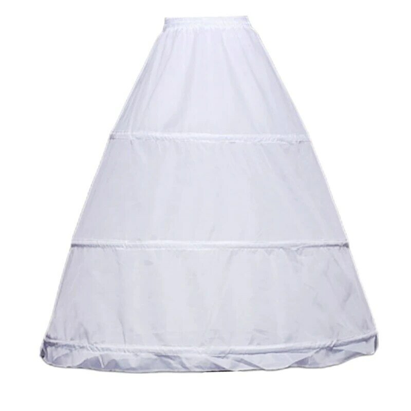 Women 3 Hoops A-Line Petticoat Adjustable Drawstring Waist Wedding Bridal Dress