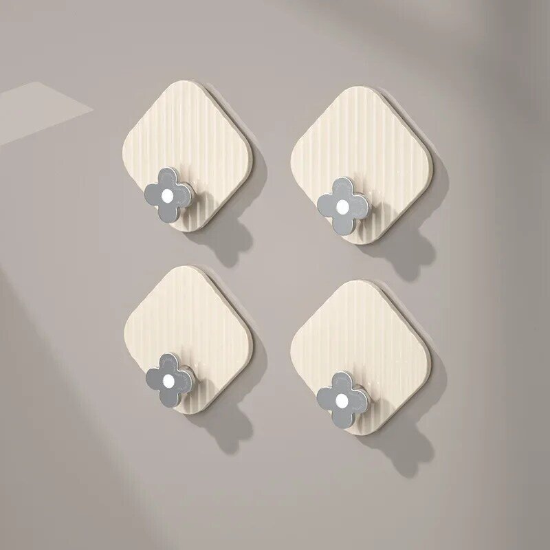 Light Luxury Hooks Adhesive Strong Load-bearing No-hole Bathroom Wall Towels Behind The Door Bathroom Non-tracking Stickers
