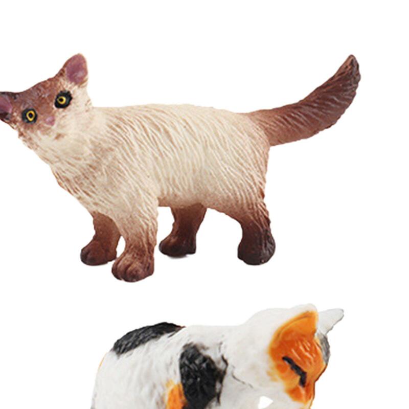 Model zwierzęcia imitacja kota zabawkowa figurka Ornament dekoracyjny do domu na domowe zajęcia w salonie w sypialni