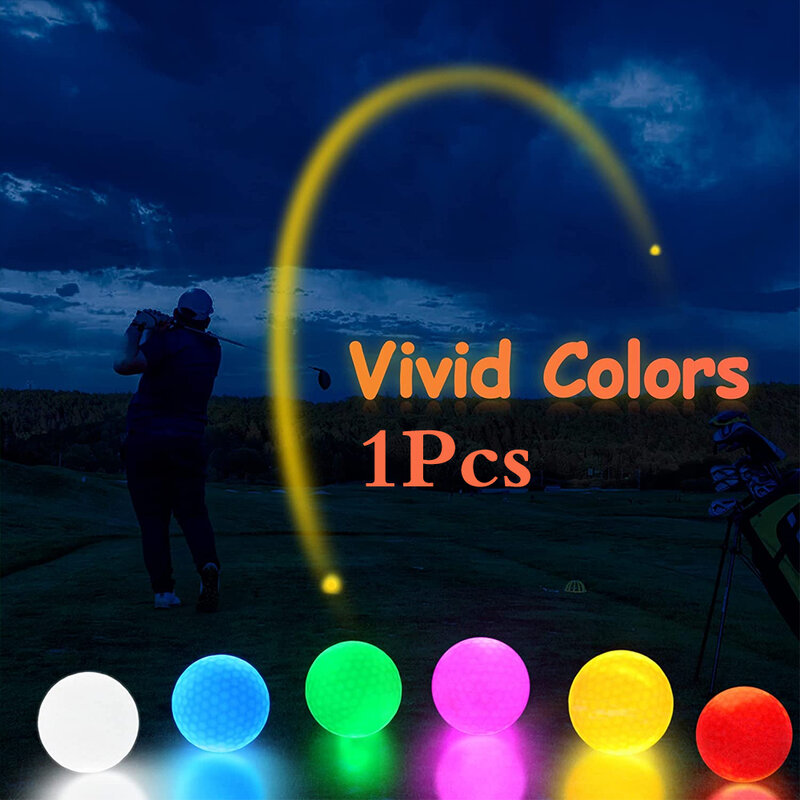 Светится в темноте мячи для гольфа, светодиодный светящийся мяч для гольфа для ночных видов спорта, супер яркий, красочный и прочный