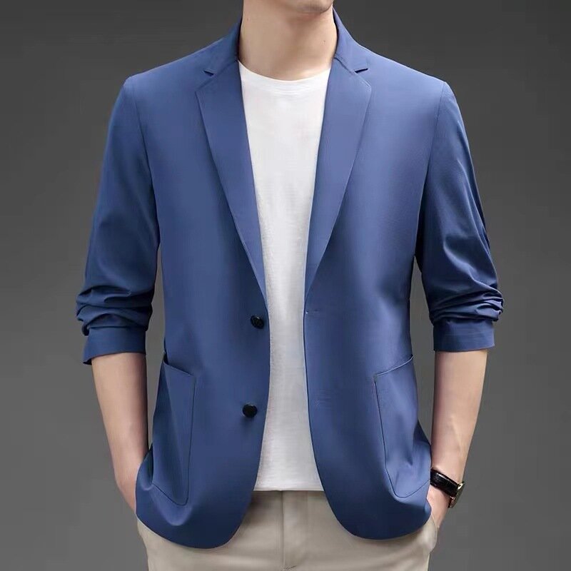 6416-R-Cotton new men's  sleeves Customized suit