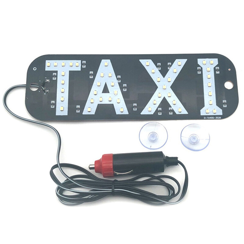 Luz indicadora LED com sinal de sucção Beacon, sinal de táxi, luz de advertência, isqueiro, DC 12V