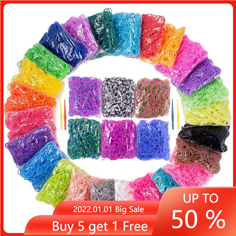 600 Teile/paket Gummibänder für Kinder Armband kinder Handmade Rubber Band Armband Kits für DIY Machen Handgelenk Braceles Großhandel