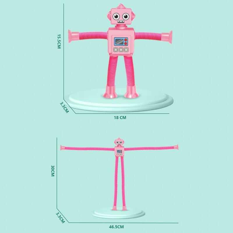 Светящиеся трубы для снятия стресса с робота, растягивающаяся присоска с конечностями, привлекательная Успокаивающая игрушка для снятия стресса