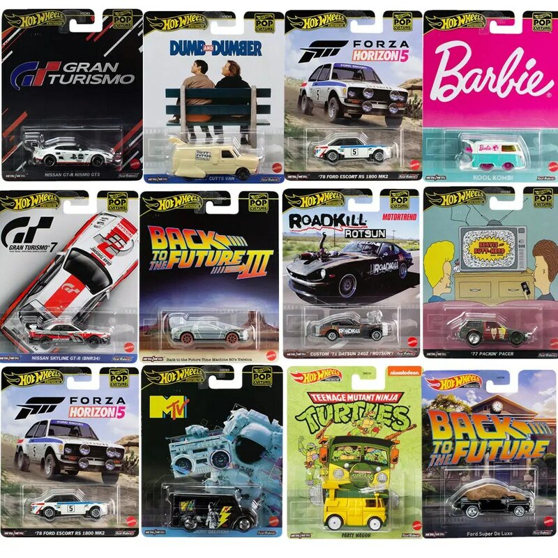 Mattel-ホットホイールポップ文化hxd63車モデル,GTRコレクション,diec1: 64,gtr 34,メタル玩具,オリジナル