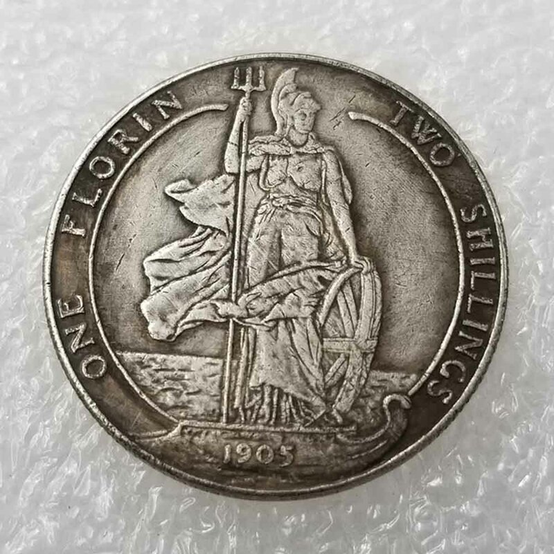 Moneda de lujo de Shillings británicos, monedas de arte 3D, moneda conmemorativa de pareja, bolsillo divertido, moneda romántica, moneda conmemorativa de la suerte + bolsa de regalo