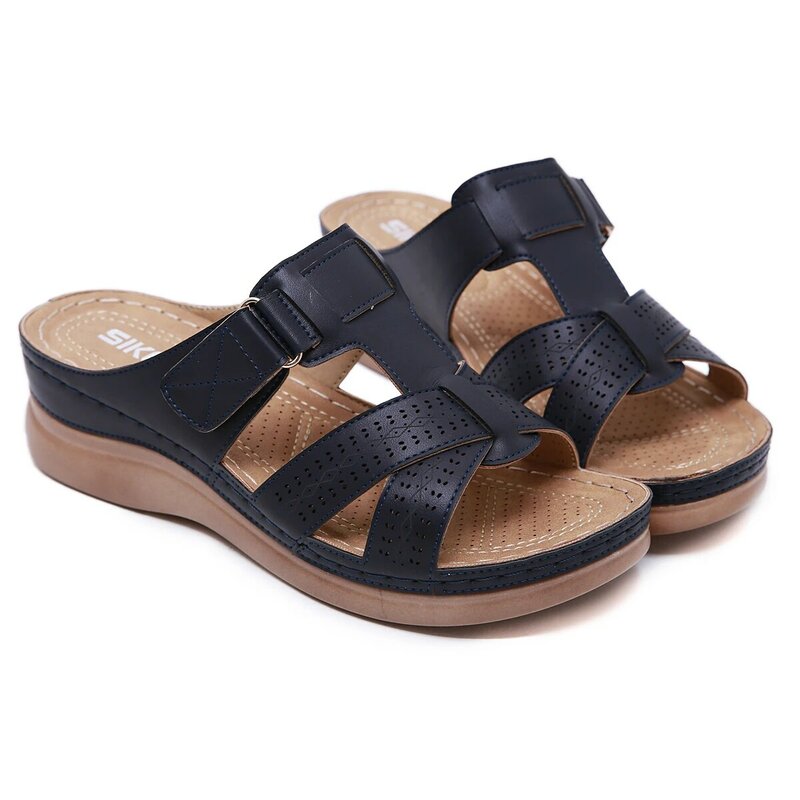 298-1 New 2024 European And American Sandals For Women Cross-Border Mother Shoes Large Size Wedge Slippers 36-44